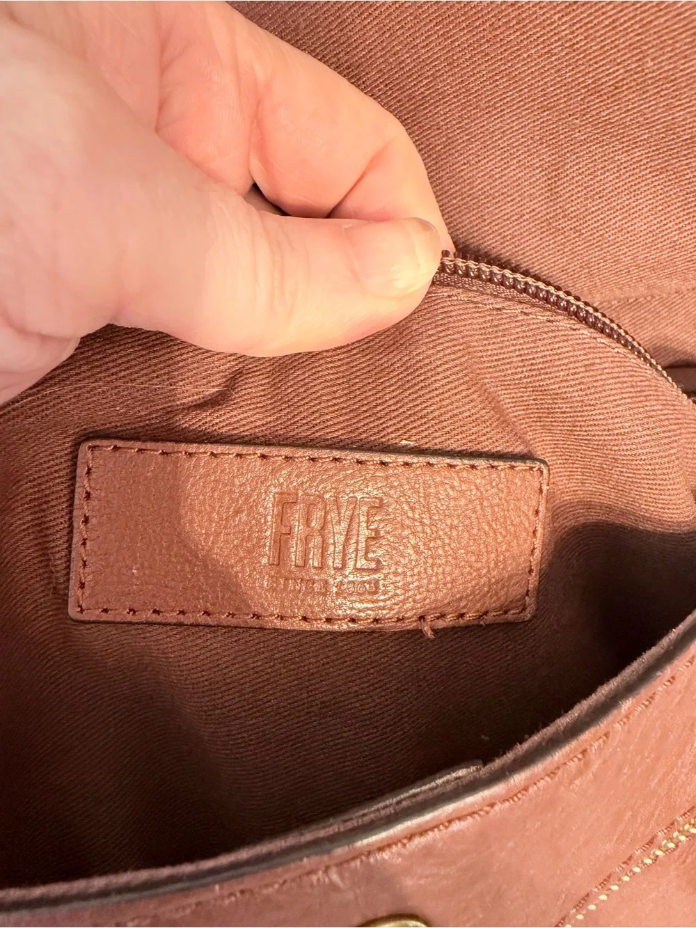 Frye Dark Brown Leather Saddle Crossbody